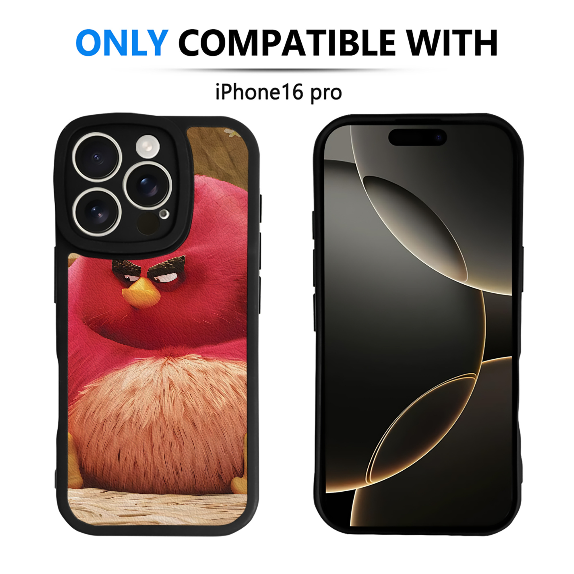 （画像用） Angry Birds アングリーバード 【iPhone 16シリーズ対応】シリコンスマホケース（レザー調） 材質：シリコン